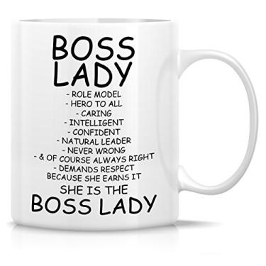 Imagem de Retreez Caneca engraçada - Boss Lady Role Model Caring Description 325 ml canecas de café de cerâmica - engraçado, sarcasmo, motivacional, presentes de aniversário inspiradores para amigos, colegas de
