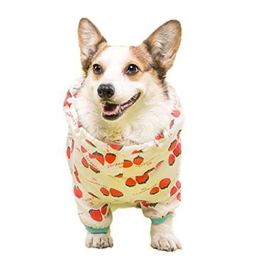 Imagem de Capa de chuva para cães de cobertura completa, jaqueta de chuva impermeável com tira refletiva, poncho ajustável para cães pequenos, médios e grandes, branco, 6GG (35