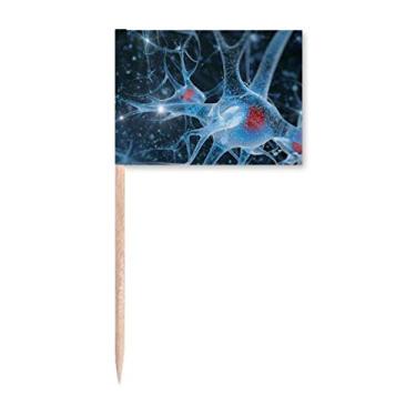 Imagem de Brain Cell Picture Details Pattern Toothpick Flags Marker Topper Decoração de Festa