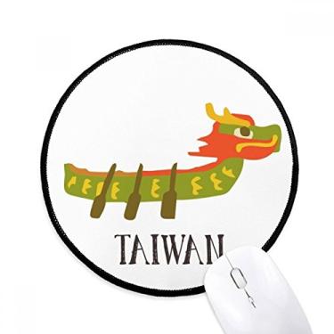 Imagem de China Dragon Boat Match Viagem Taiwan Mouse Pad Desktop Office Tapete Redondo para Computador