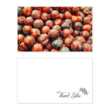Imagem de Imagem de ameixa de frutas frescas temperadas cartão de agradecimento papel de aniversário saudação de casamento