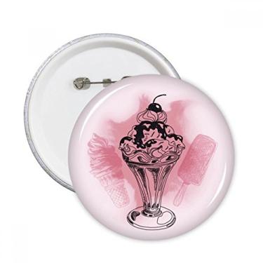 Imagem de Picolés de sorvete de chocolate cereja com pinos redondos para decoração de 5 peças