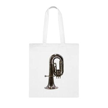Imagem de Sacola Euphonium, Euphonium, Bolsa de Ombro Eufônio, Sacolas Reutilizáveis Eufônio, Cesta de Natal de Aniversário Ideia de Presente, Presente Para Ela, Presente Para Eu, Bolsa Feminina, Branco