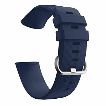 Imagem de MOOKEENONE 1 * Pulseira de relógio de 20 mm Pulseira de relógio Fitness Pulseira Relógio DIY Acessório para Fitbit Charge 3, Azul