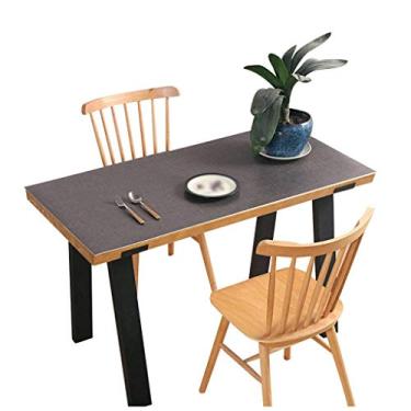 Imagem de REJOON Toalha de mesa resistente à água protetor de mesa protetor de mesa de PVC ecologicamente correto 3mm capa de mesa de fácil cuidado protetor de mesa para mesa de café-D-70X70cm (cor: B, tamanho: 70X140cm)