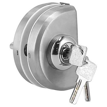 Imagem de Fechadura de porta de vidro 10-12 mm de espessura, fechaduras de portão de hardware de portão deslizante com 3 chaves para casa, escritório e hotéis
