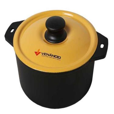 Imagem de Panela De Ferro Fundido Tampa Amarela 180x82 Met. Met. Venâncio