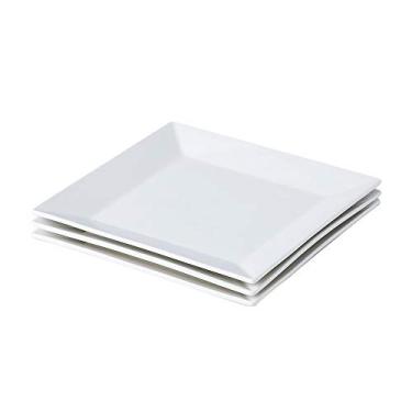 Imagem de Conjunto de 3 pratos de sobremesa Porlien Classic Square de 20 cm