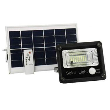 Imagem de Refletor Solar 50 Watts LED - Sensor - IP67
