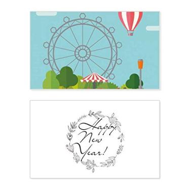 Imagem de Balão gigante parque de diversões ano novo festival cartão felicitações mensagem presente