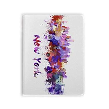 Imagem de Caderno em aquarela New York America City com capa macia