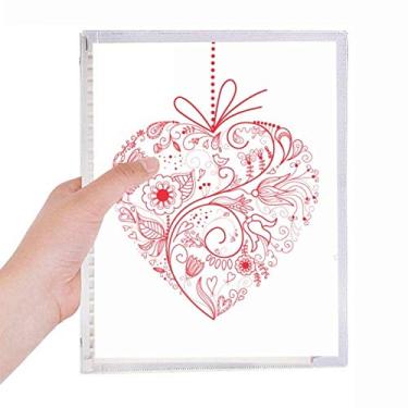 Imagem de Caderno de folhas soltas para dia dos namorados com flores vinhas