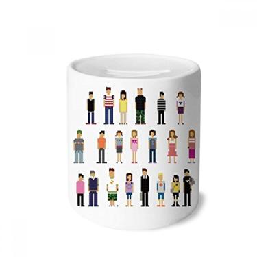 Imagem de DIYthinker Pares de personagens do jogo Caixa de Dinheiro de Cerâmica Caixa de Moedas Presente