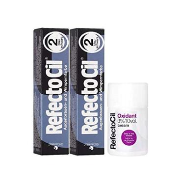 Imagem de Kit Refectocil 2 Tinta + 1 Oxidante Creme N°2 Preto Azulado