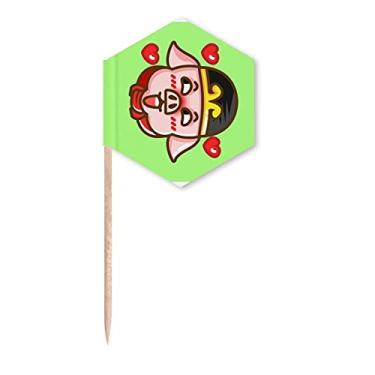 Imagem de Livros de referência, bandeiras de palitos de palito, palitos de cupcake, festa comemoração