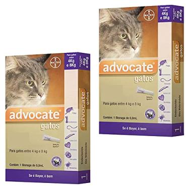 Imagem de Combo 2un Advocate Gatos 4 A 8kg Pulgas e Carrapatos 0,8ml
