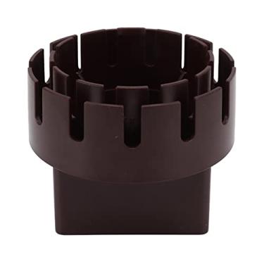 Imagem de Adaptador de Cano Baixo Adaptador de Drenagem de Plástico Conector Conversor de Cano de Substituição Com Parafusos, Adaptador de Cano de Calha de Chuva, Tubo de Drenagem de PVC (Marrom L 3x4in)