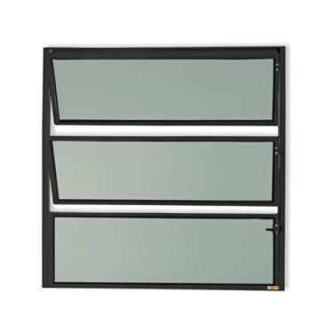 Imagem de Basculante Master Vidro Boreal 60cm x 40cm Brimak Preto