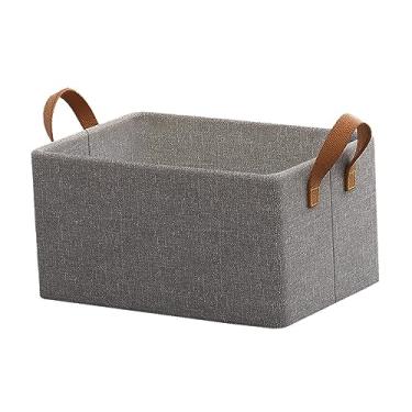 Imagem de ＫＬＫＣＭＳ Grande dobrável caixa de armazenamento organizador de armário 45 cm x 28 cm x 20 cm cesta de roupas armário de armazenamento para lavanderia