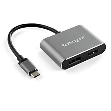Imagem de StarTech. Com Adaptador de vídeo multiportas USB C - Adaptador de monitor USB-C 4K 60Hz para HDMI 2.0 ou DisplayPort 1.2 - Conversor de tela USB tipo C 2 em 1 HDMI/DP HBR2 HDR - Compatível com