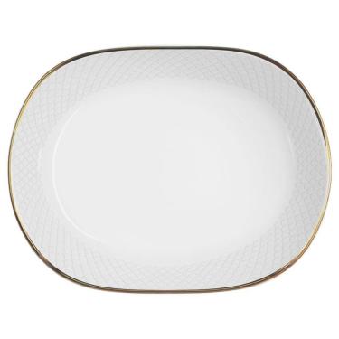 Imagem de Travessa Relevo Ouro 34cm em Cerâmica Alleanza