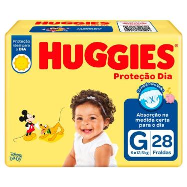 Imagem de Fralda Huggies Proteção Dia Tamanho G 28 Unidades Descartáveis