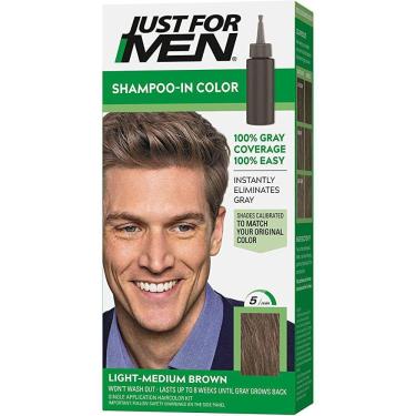 Imagem de Shampoo Just For Men Shampoo-In-Color Light Medium Brown H-3