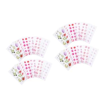 Imagem de Toyvian 24 Folhas adesivo folha e pétala decalques de plantas de simulação adesivos para unhas adesivos 3D adesivos decorativos adesivo de filme transparente plantar decorar
