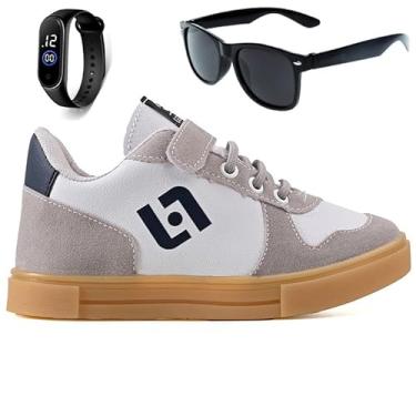 Imagem de Tenis Infantil Casual Sapatenis Meninos Meninas Street Calce Facil + Oculos Relogio
