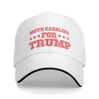 Imagem de Boné de beisebol Trump 2024 Carolina do Sul para Trump Original Truckers ajustável para homens/mulheres boné de caminhoneiro branco, Branco, G