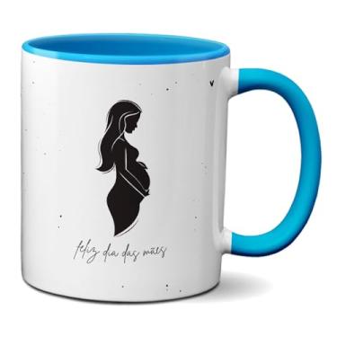 Imagem de Caneca Dia das Mães Mãe de Primeira Viagem cheia de Emoções (Azul)