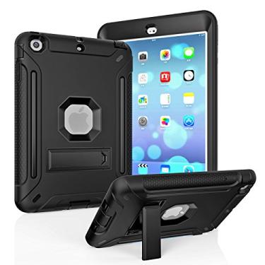Imagem de MAKEIT Capa para iPad Mini – Capa protetora resistente à prova de choque com suporte para iPad Mini 2/3 (preto)