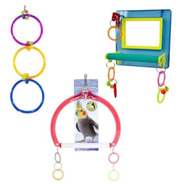 Imagem de Kit 3 Brinquedos Para Calopsitas Agapornis e Periquitos