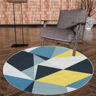 Imagem de Tapete redondo cinza para sala de estar, tamanho grande, antiderrapante, decoração de quarto infantil, cadeira suspensa, fiapos yx17, grátis 14,200cm, 78.7 pol.