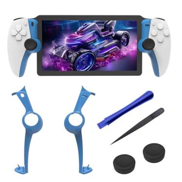 Imagem de Capa de substituição de controle para PS Portal, design personalizado e atraente, fácil instalação, incluindo kit de ferramentas e 2 alças de polegar (Fluid Grace Blue)