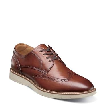 Imagem de Florsheim Sapato Oxford masculino Vibe Wing Tip, Conhaque bege, 9.5 Wide