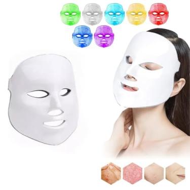 Imagem de Mascara de Led Facial Para Rosto Tratamento Fototerapia Estetica 7 Cores Luz