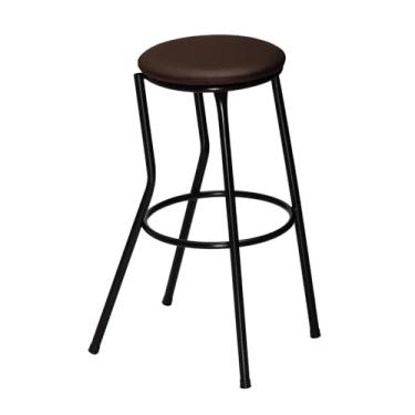 Imagem de Banqueta Alta Sem Encosto Cozinha Balcão Bar Bancada (Marrom)