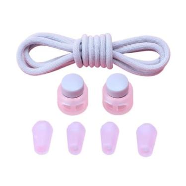 Imagem de No Tie Shoelaces Rubber Band For Shoes Round Elastic Laces Sneakers Lazy Sport Laces Without Binding Shoestrings(Light gray)