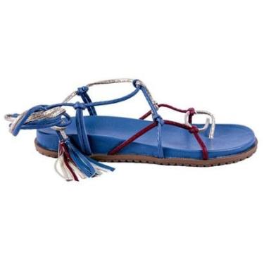 Imagem de Sandália Feminina Papete Gladiadora Amarração Leve Blogueira-Feminino