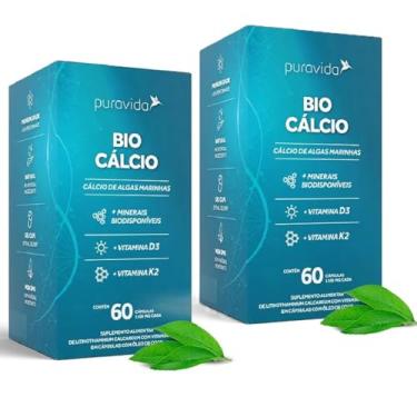 Imagem de Kit 2X: Bio Cálcio de Álgas Marinhas Puravida 60 Cápsulas