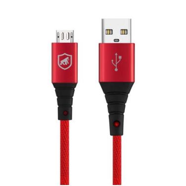 Imagem de Cabo Tech Proof Vermelho Micro Usb V8 (1,2M) - Gshield, Micro usb, 1.2
