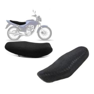 Imagem de Capa Protetora Banco Moto Térmica Durável Preta Nylon Cg/fan - Gold/Ou