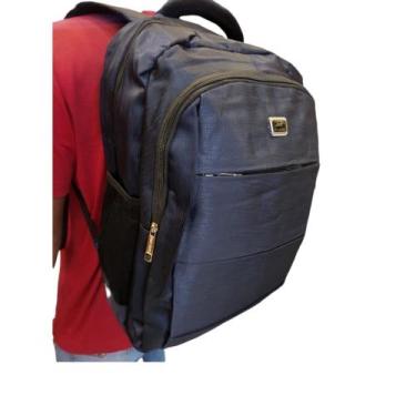 Imagem de Mochila Masculina Preta Escolar Trabalho Dividida TOMMO - Kingleen, Az