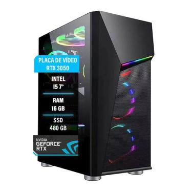Imagem de Pc Gamer I5 7 16GB RAM DDR4 RTX 3050 8GB SSD 480GB HD 1TB - AMORIM TEC