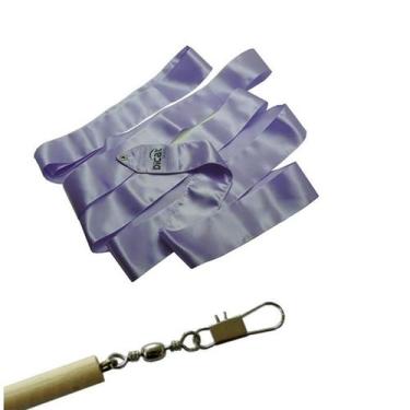 Imagem de Kit Baby Estilete madeira com Fita Cetim 4M Dicat Sports, Lilás
