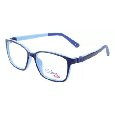 Imagem de Óculos Infantil Silmo e Clip on SK261253 Azul - Silmo Kids