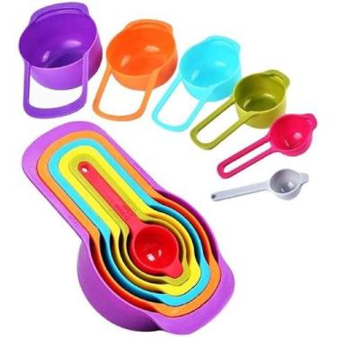 Imagem de Conj 6 Medidores Para Culinária Coloridos Encaixáveis - Teruma