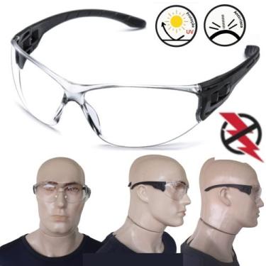 Imagem de Oculos Protecao Epi Ca Segurança Uv Anti Risco Transparente Dielétrico