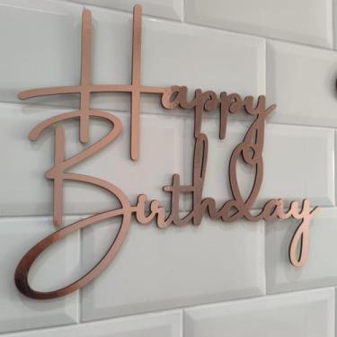 Imagem de Painel MDF Laminado Happy Birthday Festa Aniversário - Encantos & Mimo